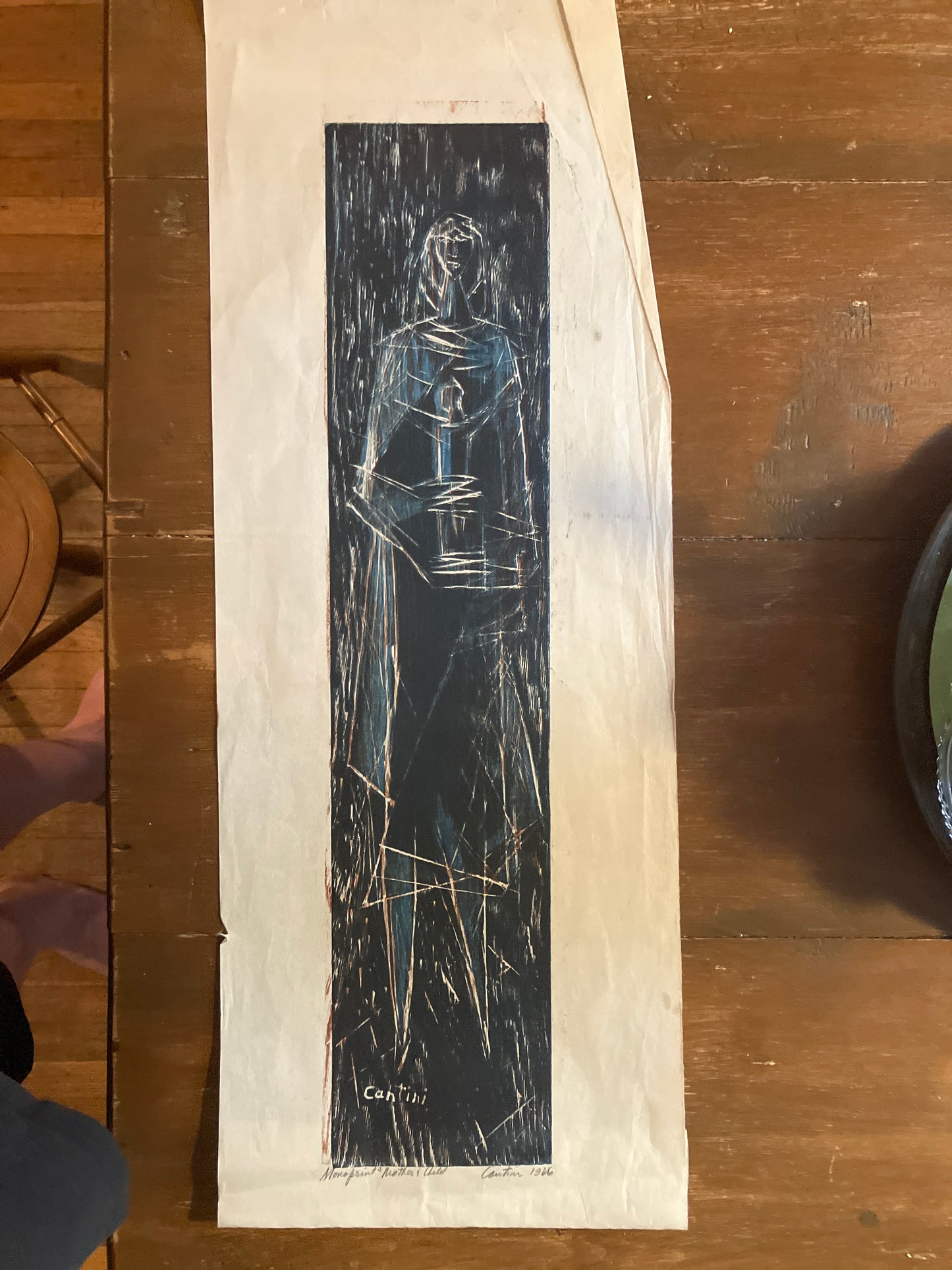 Monoprint "Mother & Child"