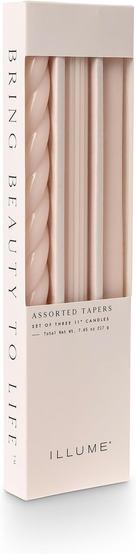 Assorted Tapers 3 pack Fresh Blush Pink