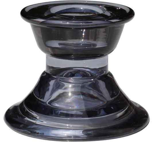 Simplicity Black Glass Candle Holder