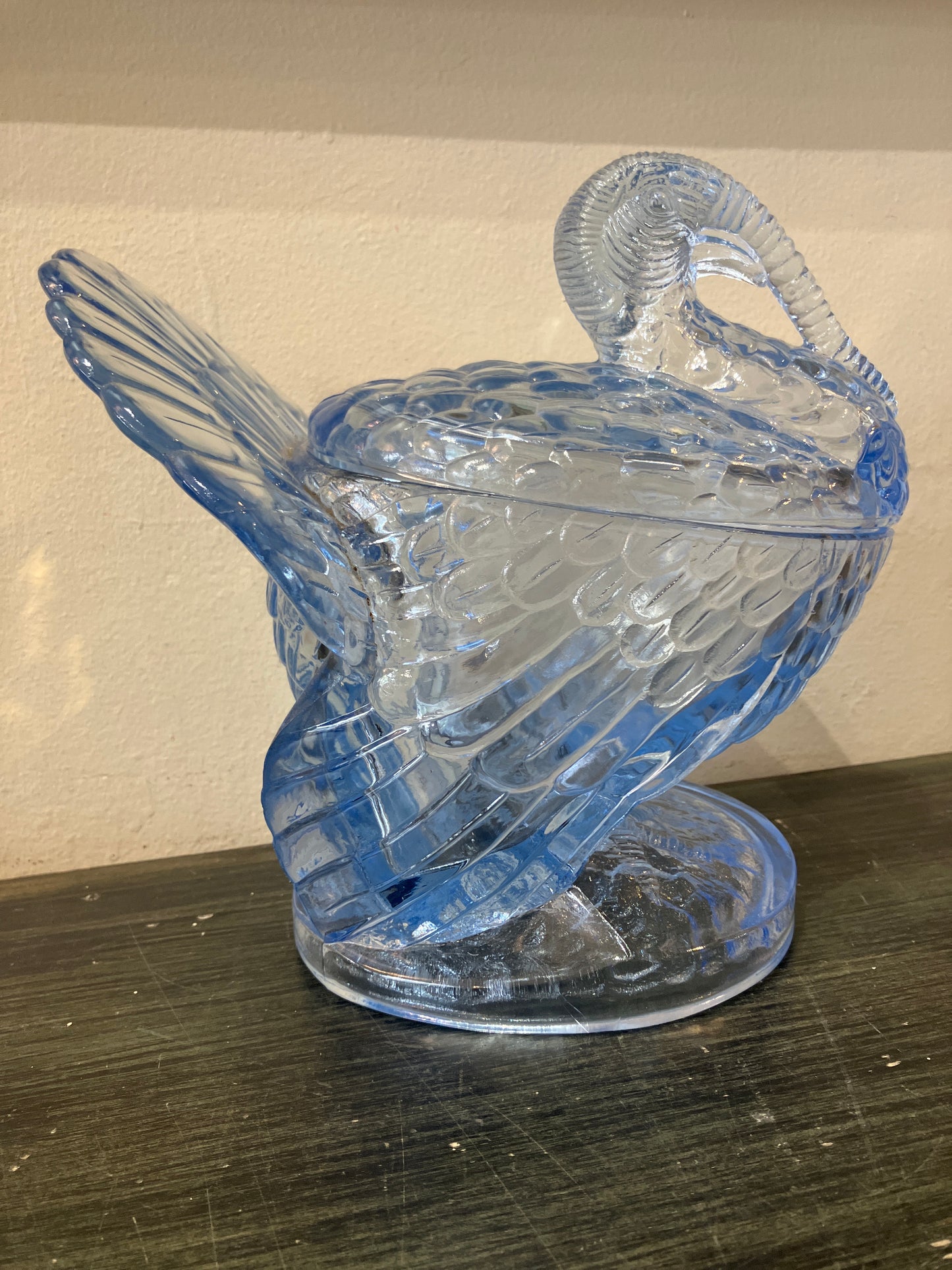 Turkey glass covered dish