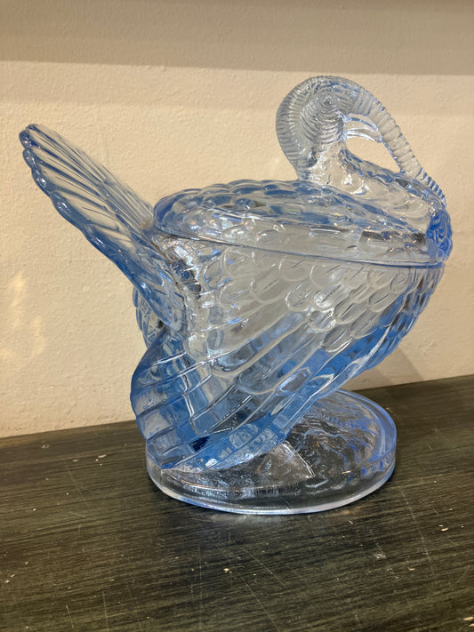 Turkey glass covered dish