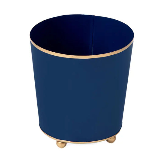 Mattie Round Cachepot Planter  Indigo Blue 4 inch