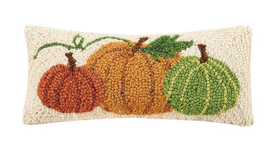 Pumpkins Hook Pillow 12'' x 5''