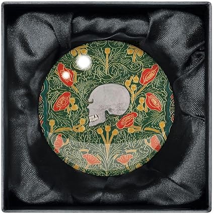 Skull & Roses Crystal Paperweight
