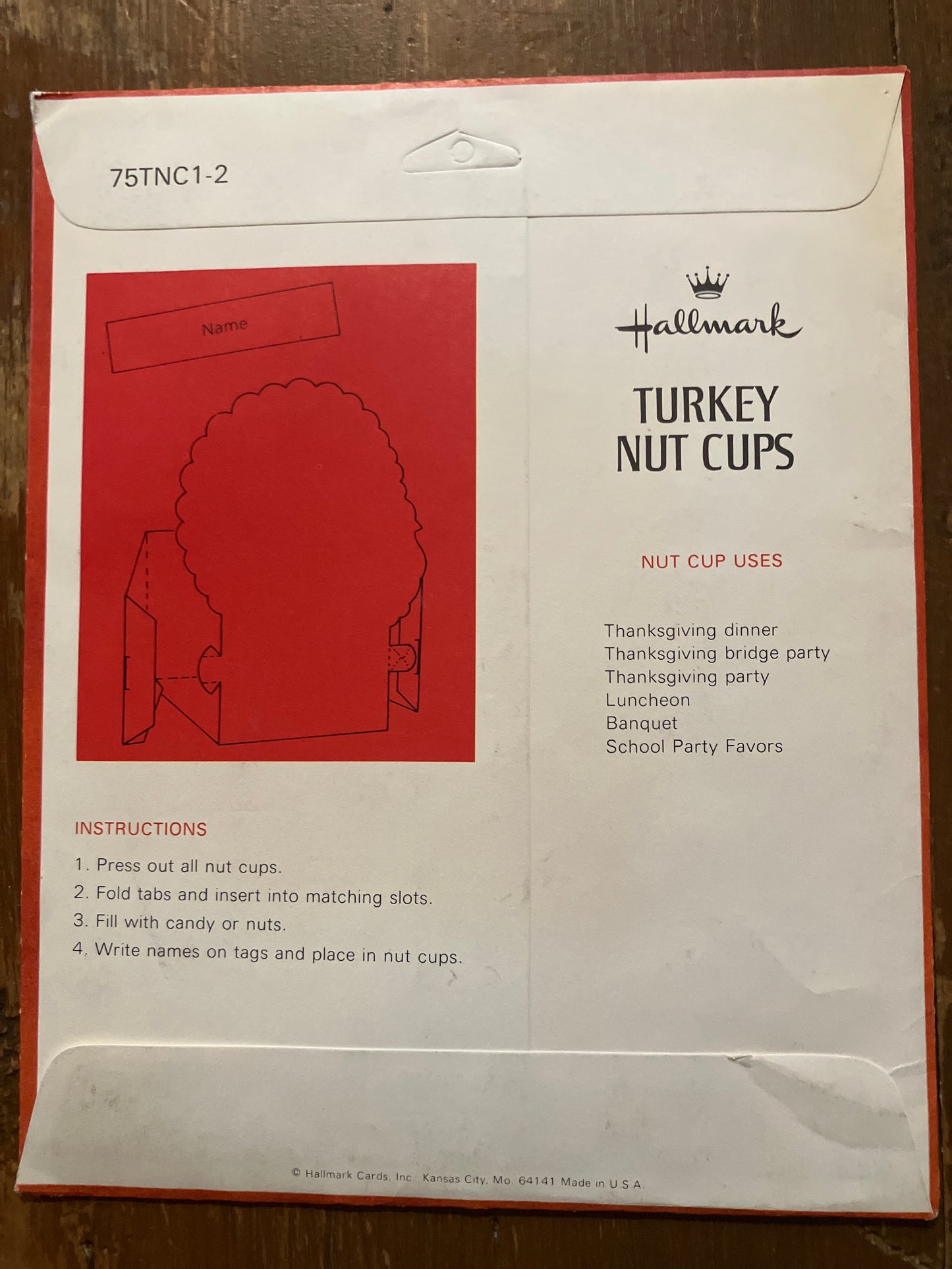 Vintage Hallmark Turkey Nut Cups