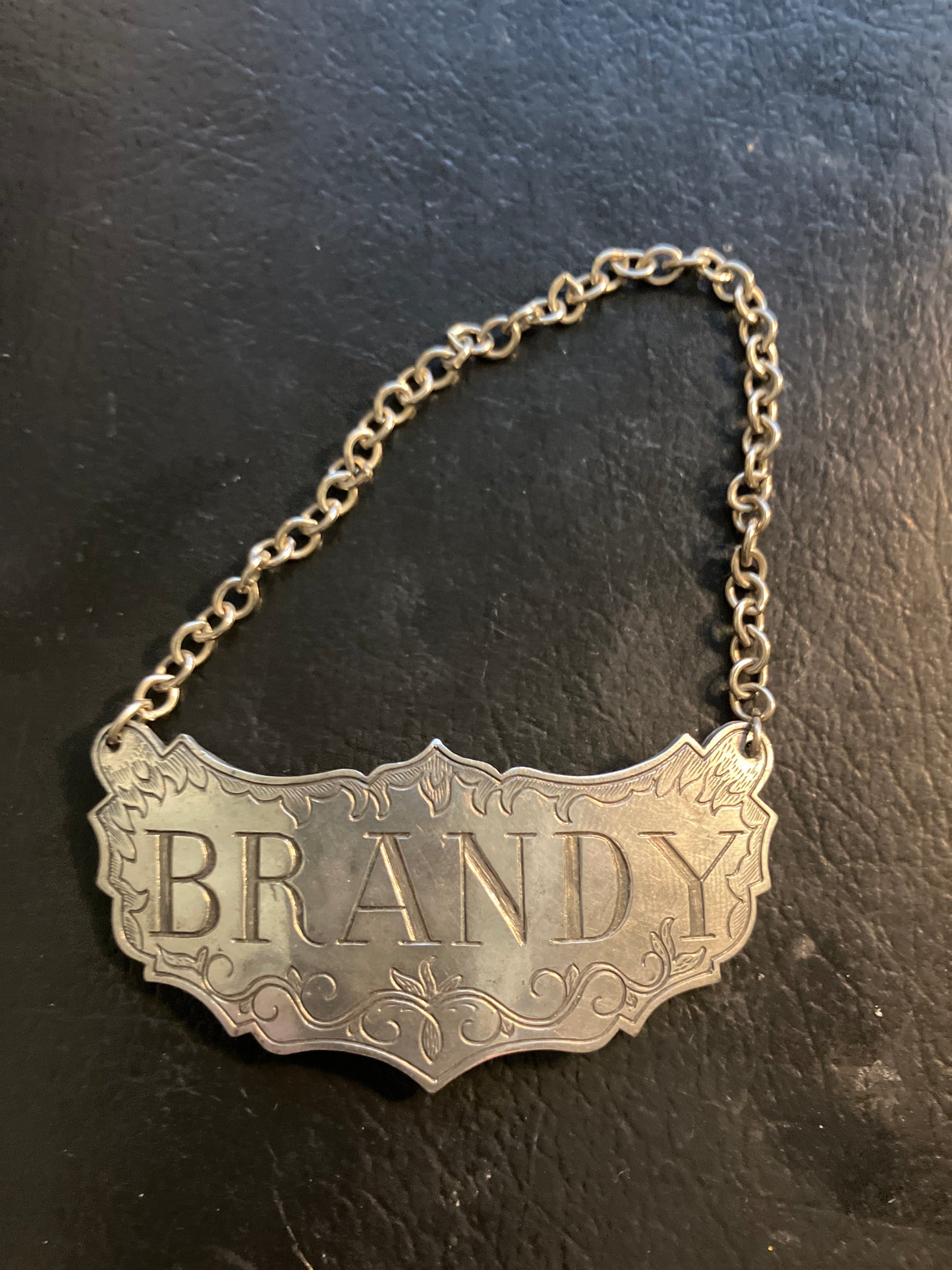Brandy Pewter Bottle Tag