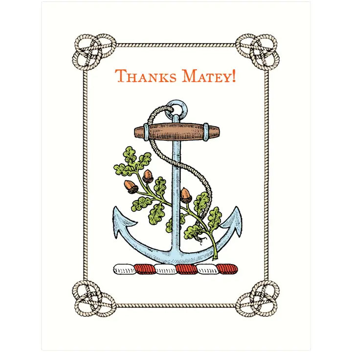 Matey Thank You Greeting Card