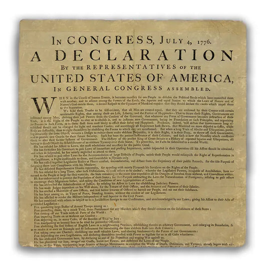 The Declaration of Independence Tumbled Stone Coasters set of 4