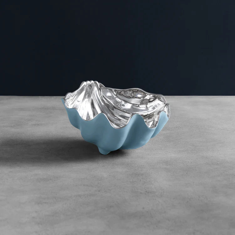 THANNI Shell Small Bowl (Blue and Silver)