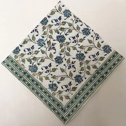 Napkins Country Garden Green and Blue set of 4