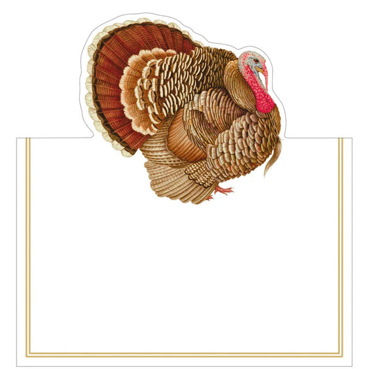 Turkey Die Cut Place Cards - 8 Per Package