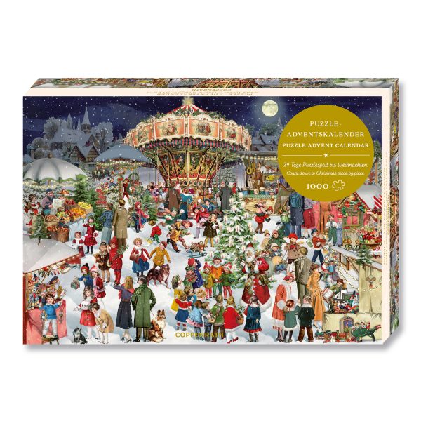 Nostalgic Christmas Market Advent Calendar Jigsaw NEW 2026