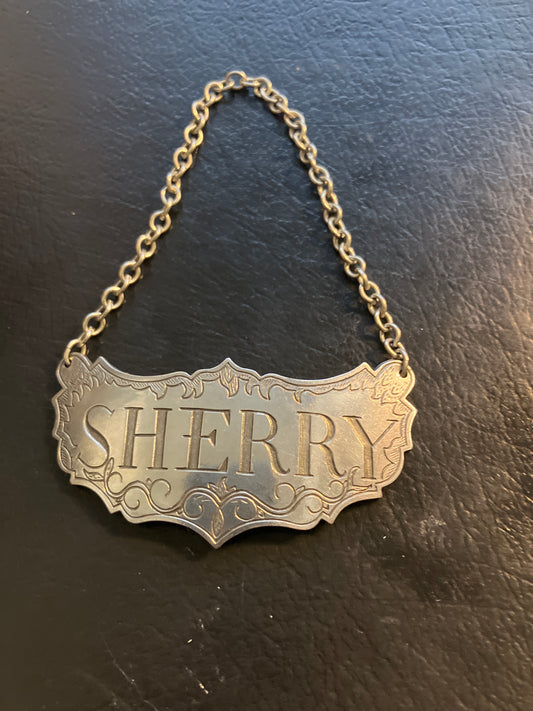 Sherry Pewter Bottle Tag