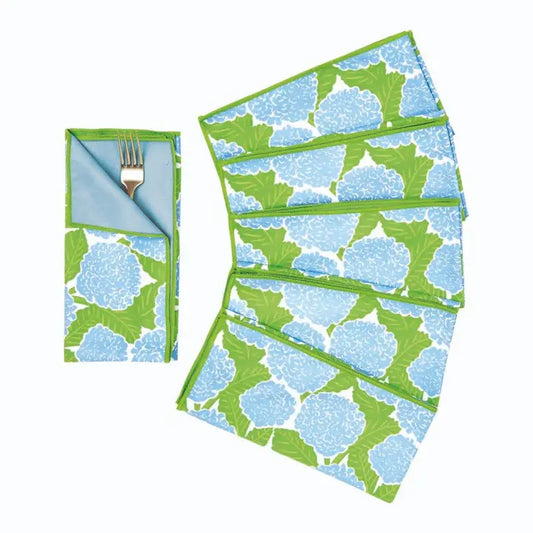 Blue Hydrangea Eco Dinner Napkins (Set of 6)