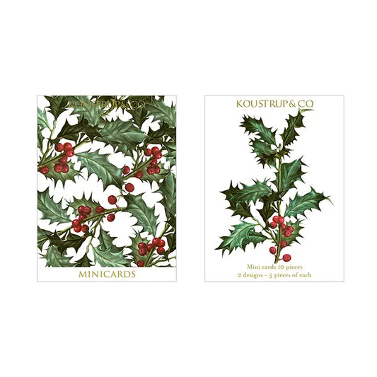 Minicards Christmas Holly Cards