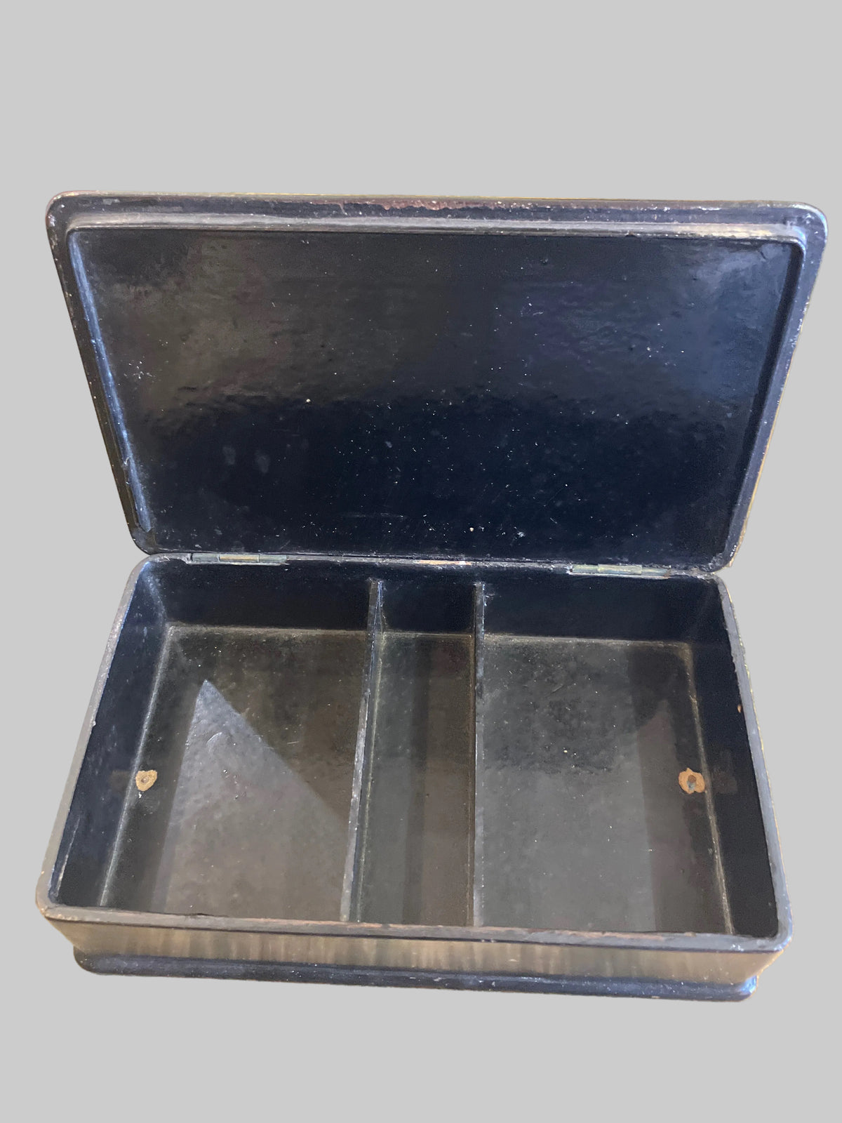 Antique Black Chinese Paper Mache Box