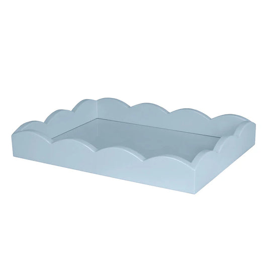 Denim Scalloped Edge Tray 11 x 8
