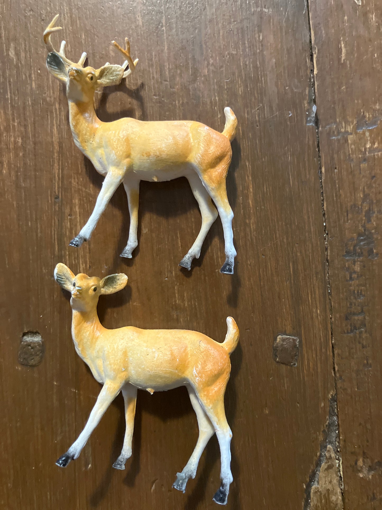 Vintage Plastic Buck and Doe