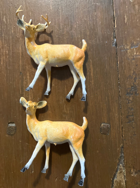 Vintage Plastic Buck and Doe