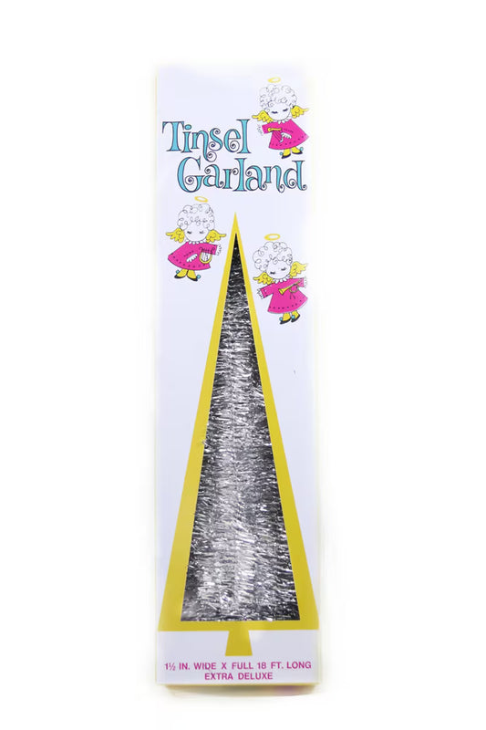 TINSEL GARLAND SILVER