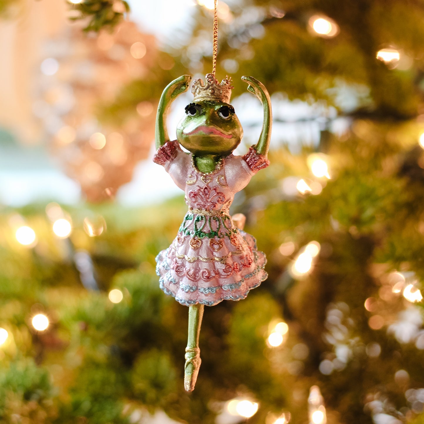 4.5" Princess Ballerina Frog Ornament