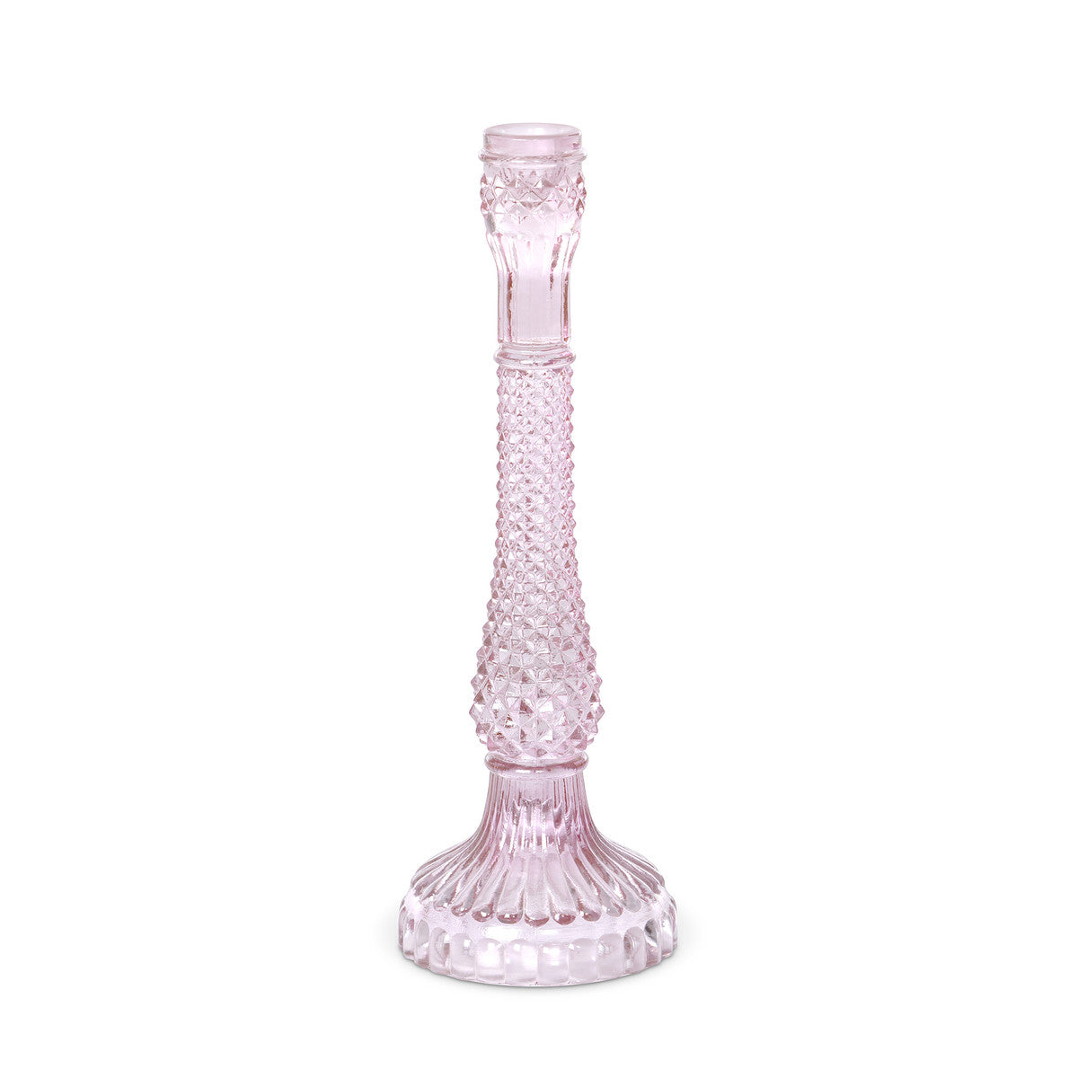 Pressed Glass Violet Taper Holder 12 in.