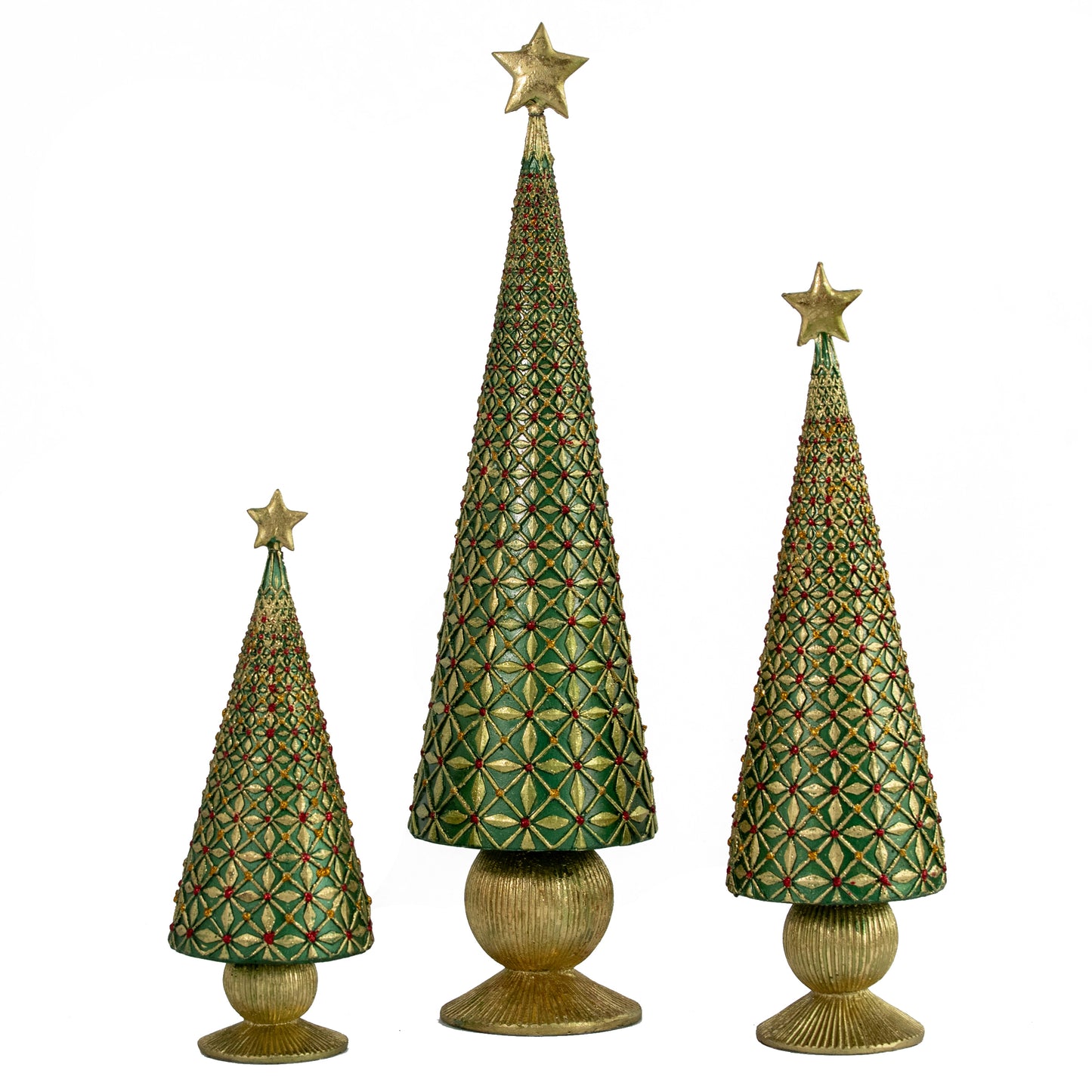 9" Diamond Burst Cone Tree (Trad. Green)