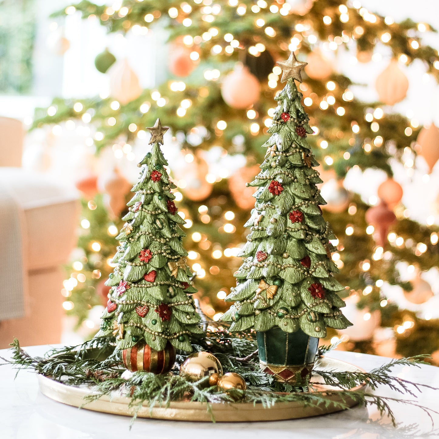 13" Merry Traditions Cone Tree (Blooming Lime)