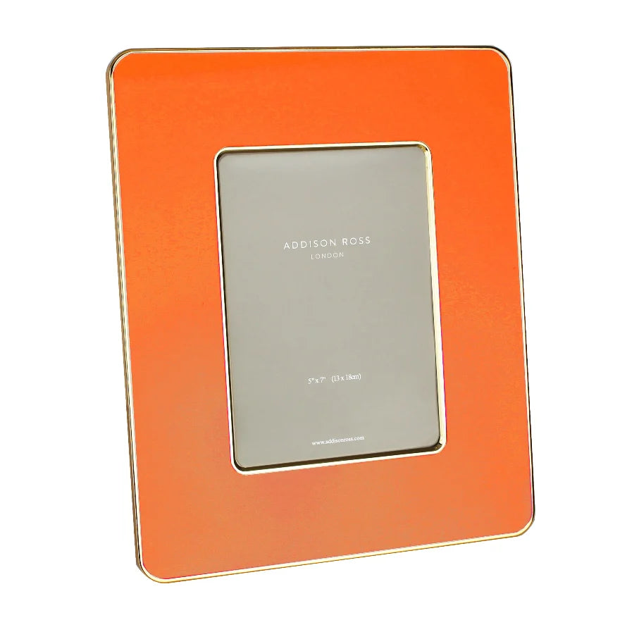 Orange & Gold Enamel Studio Photo Frame 5 x 7