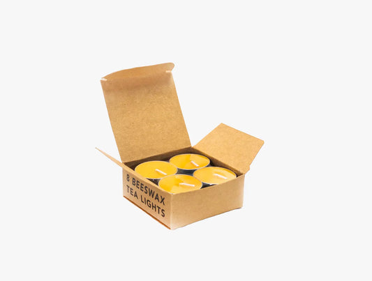 Beeswax  Tea Lights  Set of 8