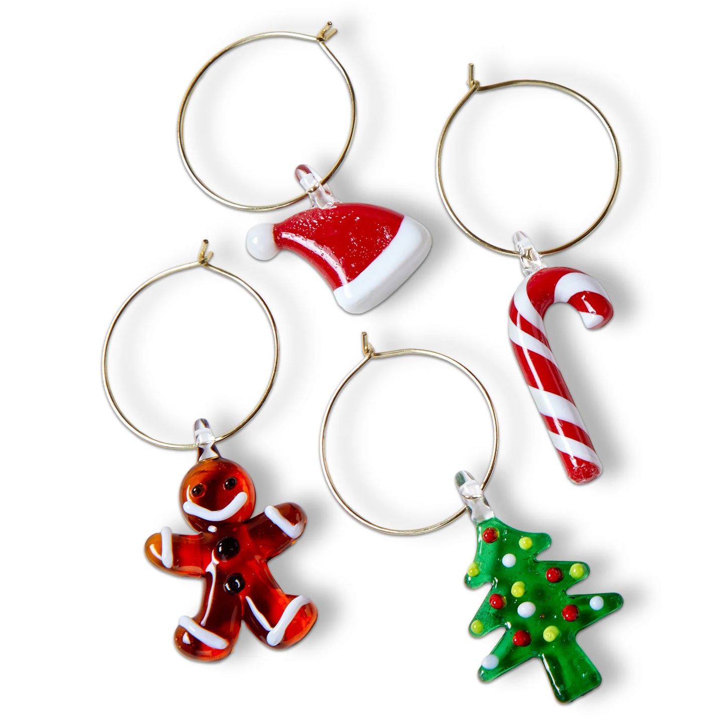 Holiday Cheer Wine Charm Set Of 4