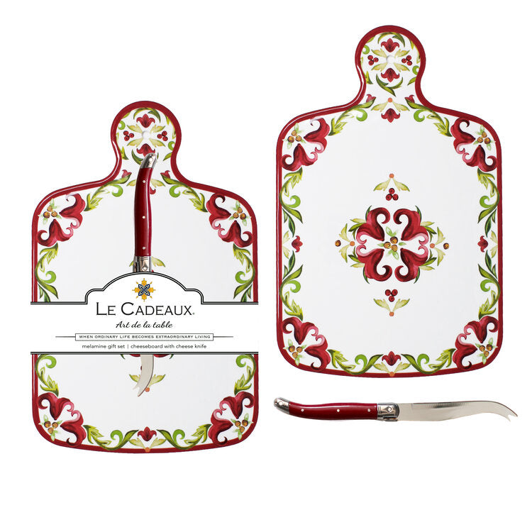 Vischio Cheeseboard With Bread Knife Gift Set