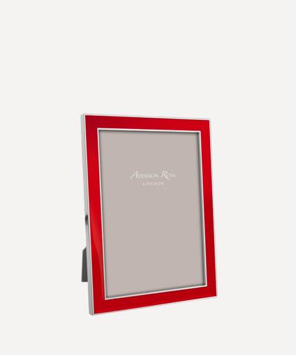 Red Enamel & Silver Frame 4 x 6