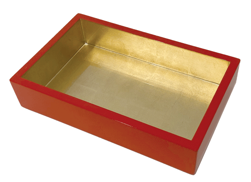 Coral With Gold Lacquer Luncheon