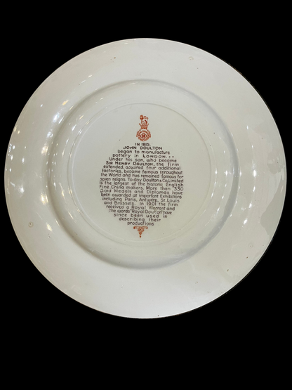 Vintage Royal Doulton “The Rose and the Thistle, the Shamrock and Lis, all bloom in one Garden neath the Maple tree” Commemorative Plate