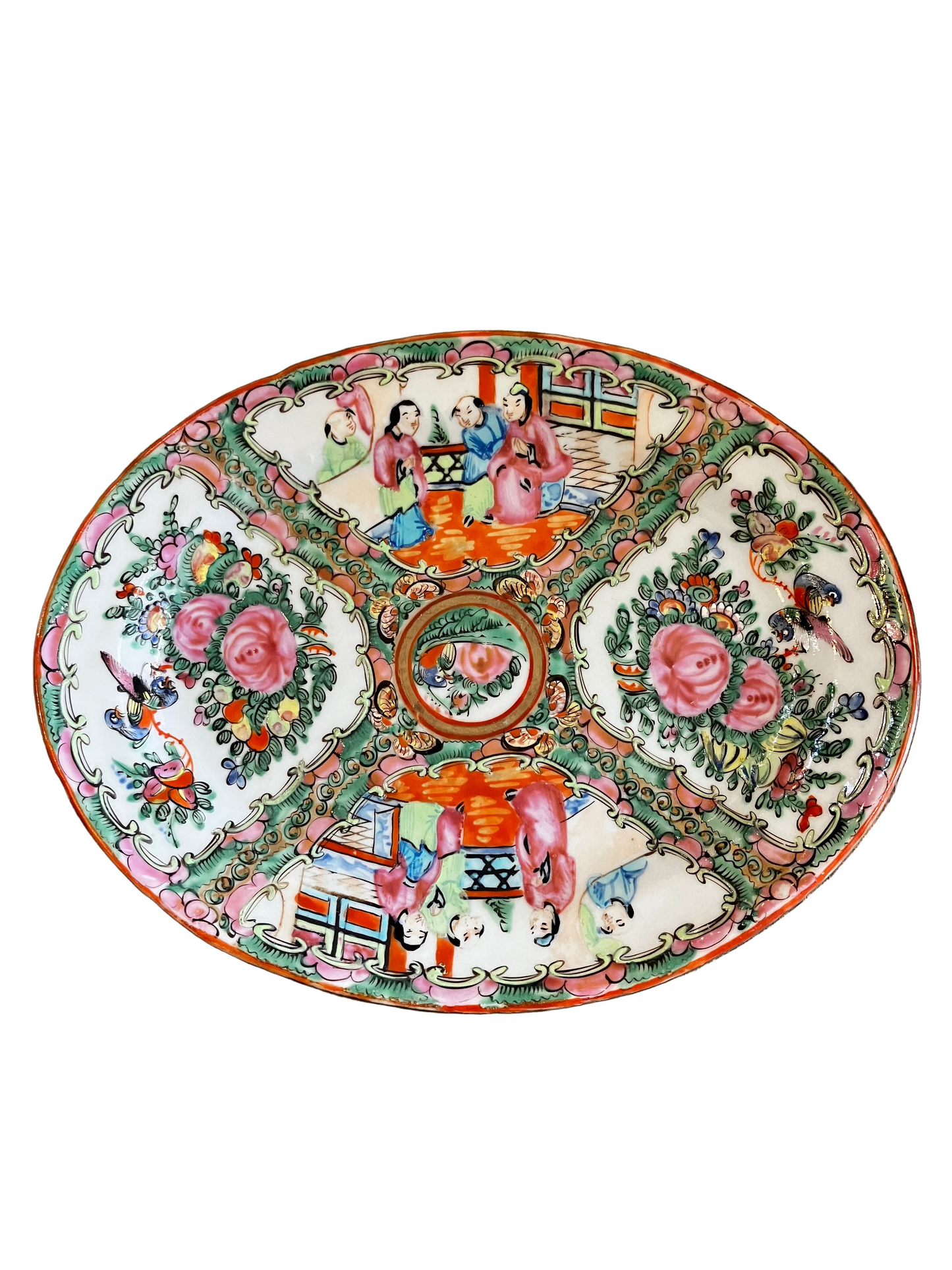 Small Oval Rose Medallion Platter