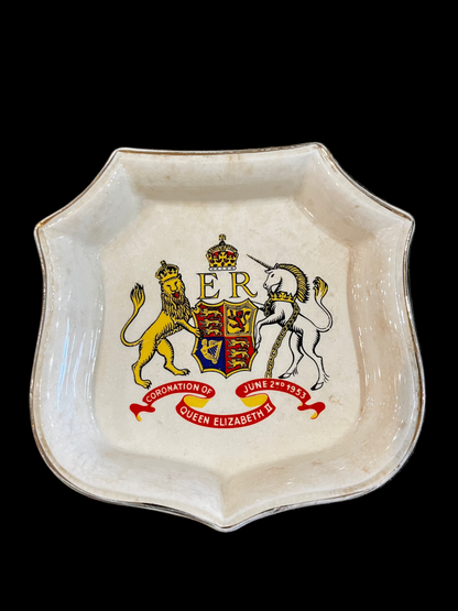 Shield Shape Tray Queen Elizabeth II Coronation