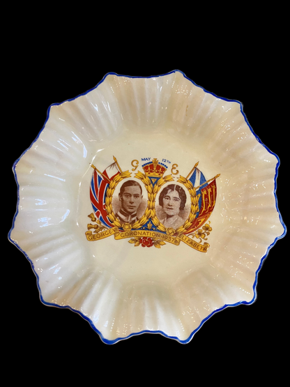Flared Edge Tray George VI and Queen Elizabeth Coronation