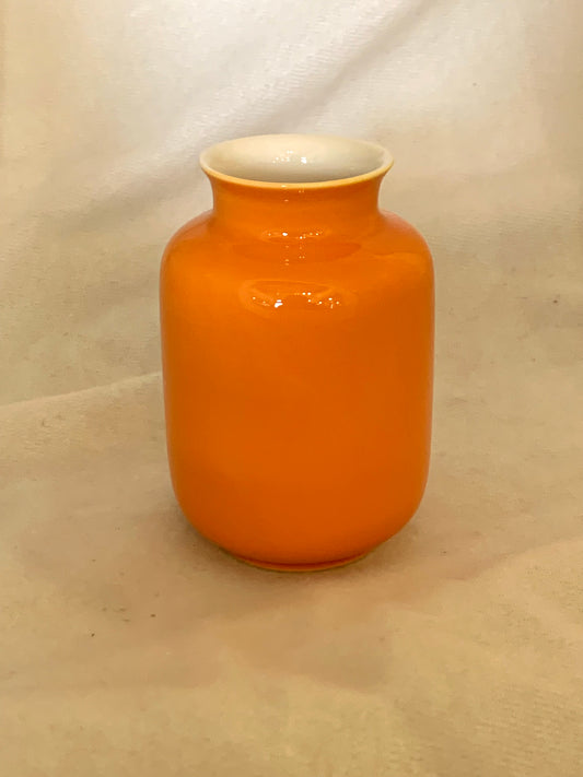 Glossy Porcelain Milk Jar Vase Orange