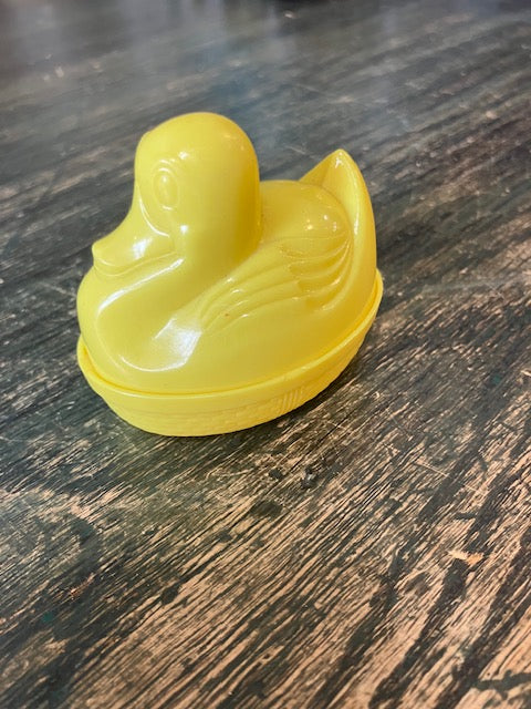 Vintage Easter Duck Container Plastic