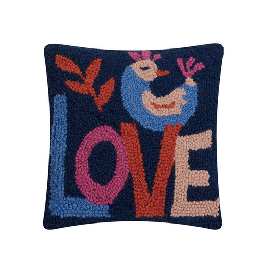 Christmas Love Hook Pillow 10'' x 10''