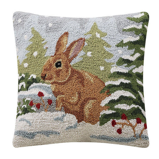 Rabbit Hook Pillow 18'' x 18''