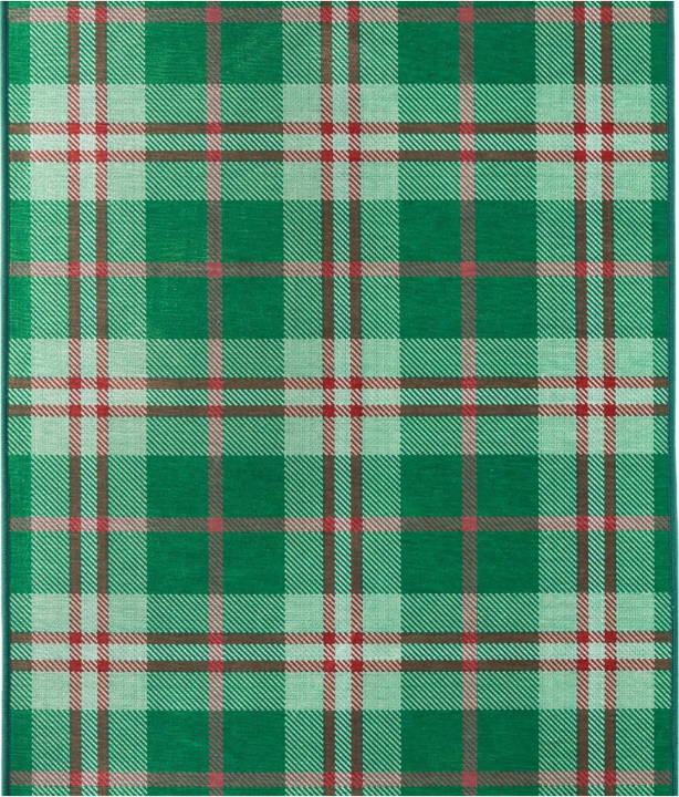 Jolly Plaid Machine Washable Rug 3' x5'