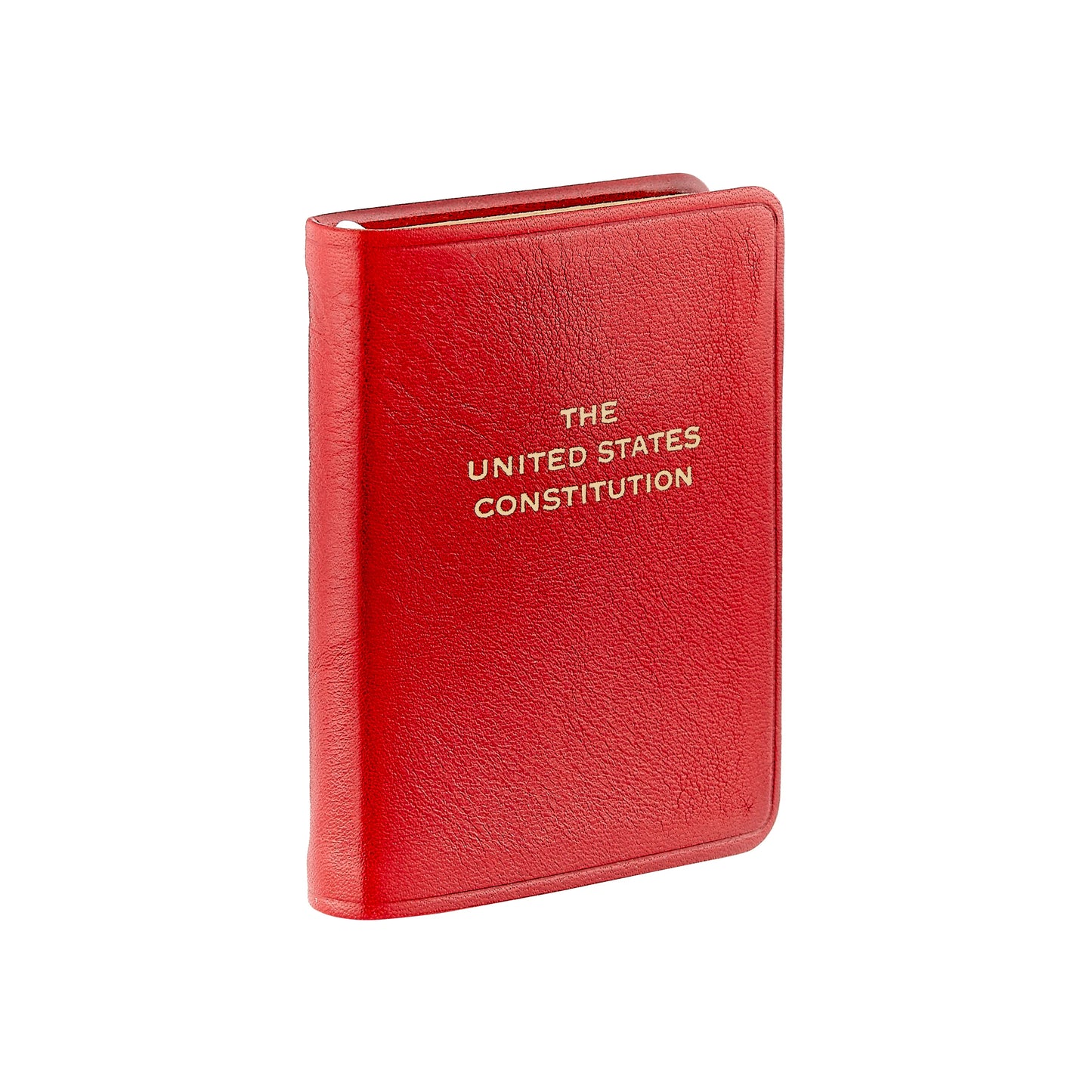 Mini United States Constitution Red Traditional Leather