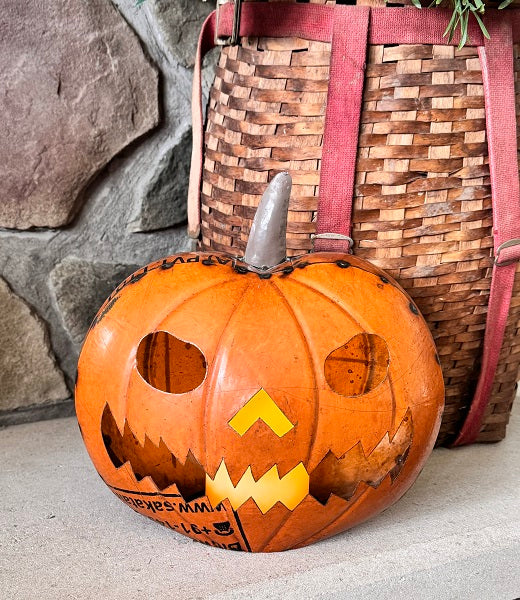 Jack O' Lantern Luminary Wide Recycled Metal