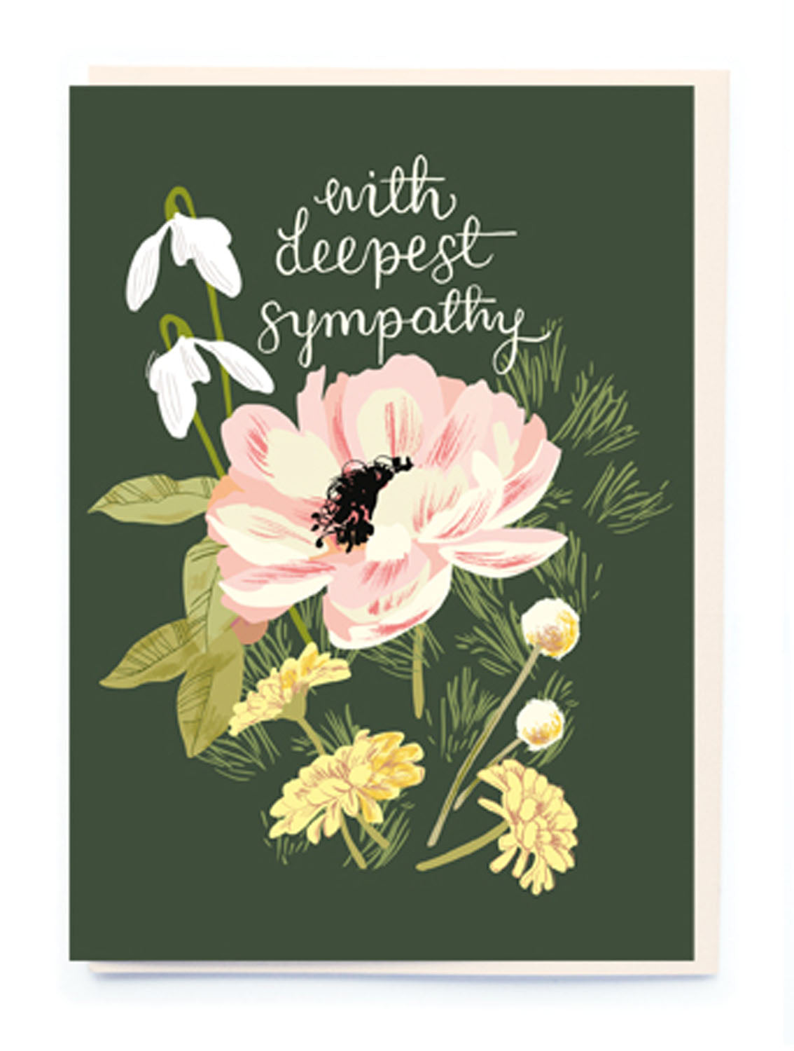 Peonies Sympathy Card