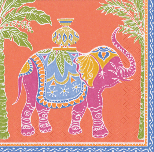 Royal Elephant Cocktail Napkin