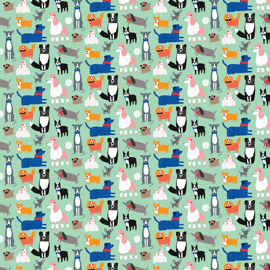 Colorful Dogs Roll Giftwrap