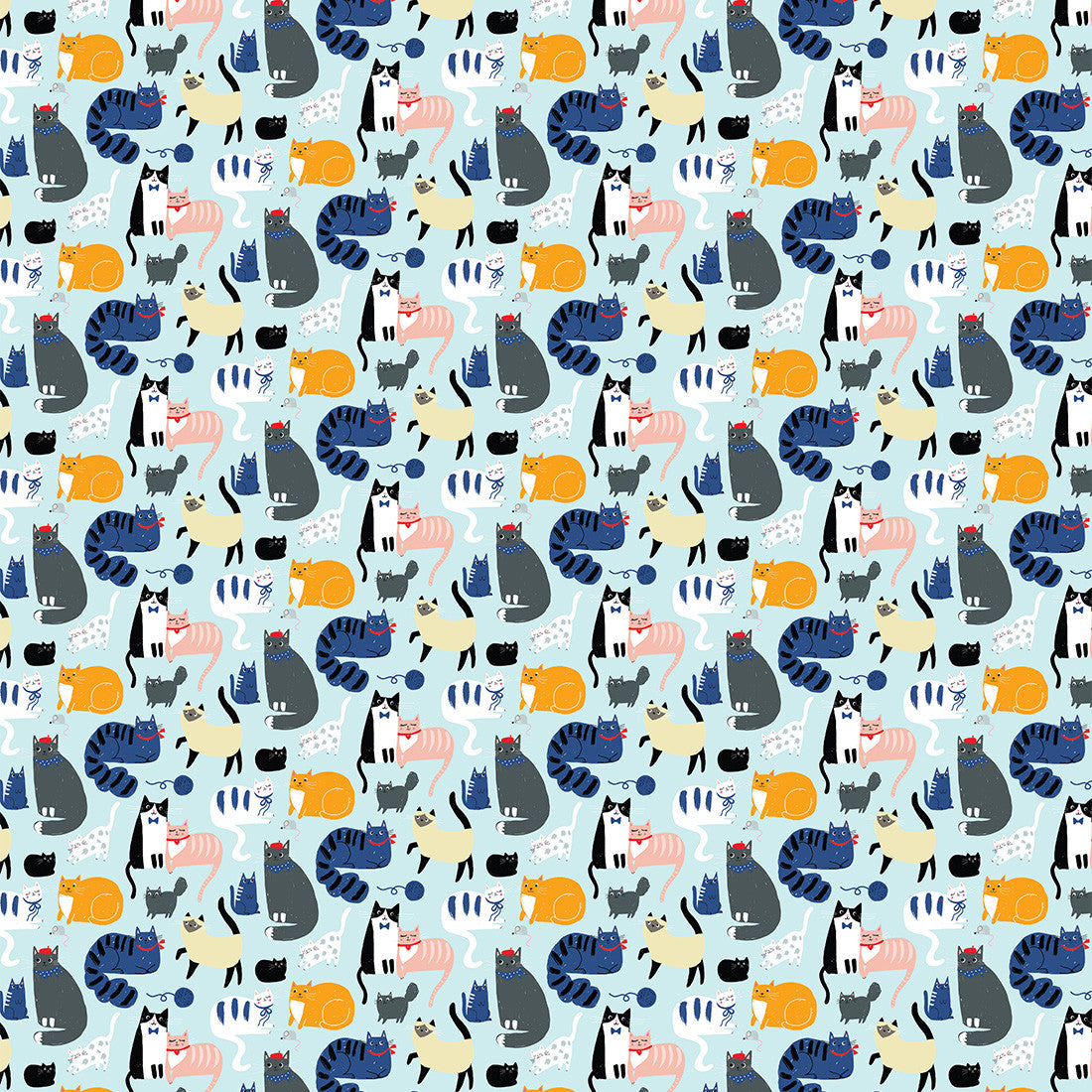 Colorful Cats Roll Giftwrap