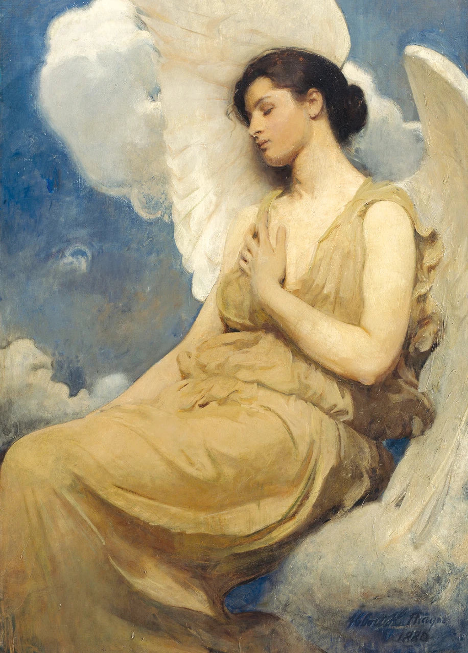 Winged Figure Greeting Cards